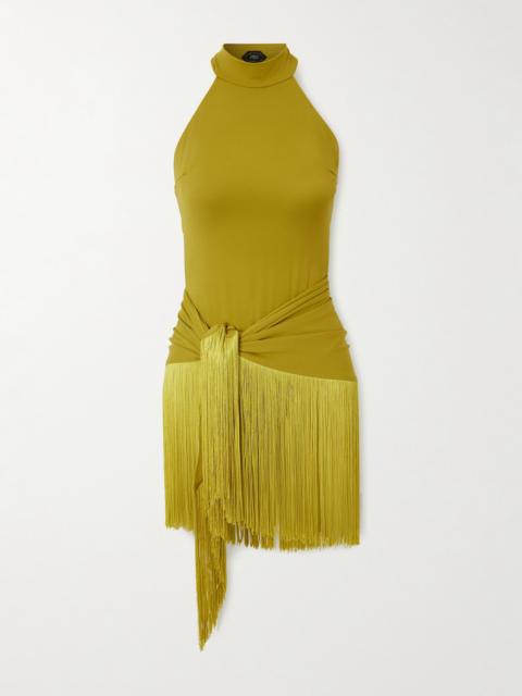 Artemis Fringed Swimsuit And Pareo Set