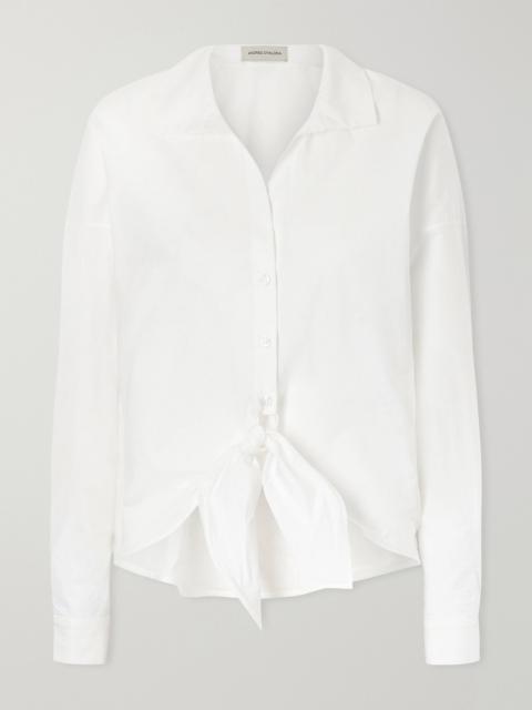 Luz Envolvente Knotted Cotton Shirt