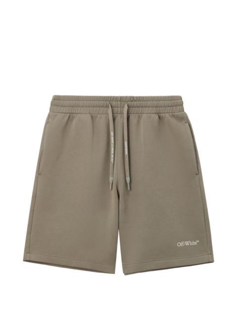 drawstring-waist rear-stripe shorts