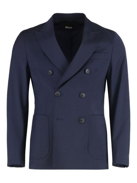 double-breasted buttoned blazer