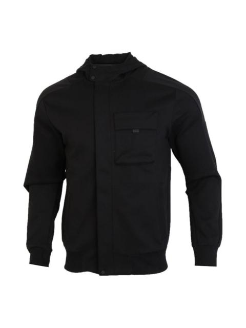 adidas Th Htt Peach Sports hooded Windproof Jacket Black GM4420