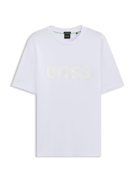 COTTON-JERSEY T-SHIRT WITH STRUCTURED LOGO