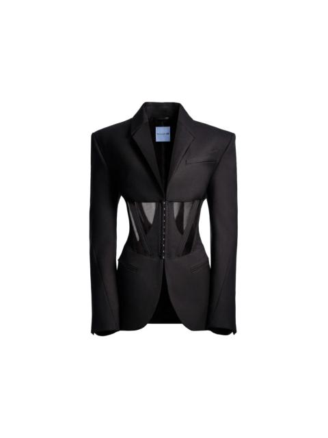 Mugler H&M Corset-Style Wool Jacket Black