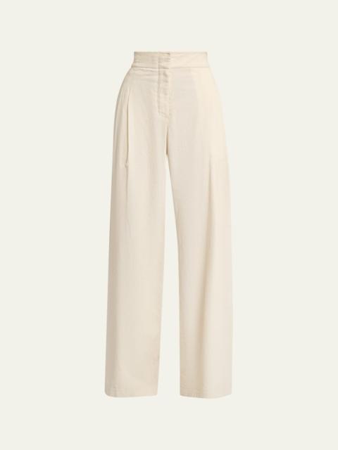 Rosalie Wide-Leg Corduroy Pants