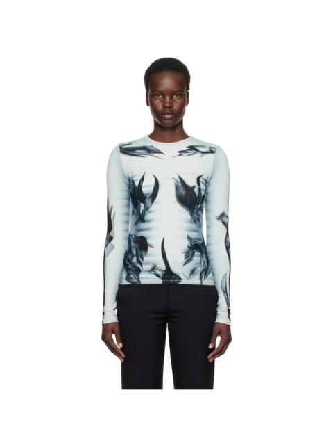 Gray & Black 'The Flower Body Morphing Marinière' T-Shirt