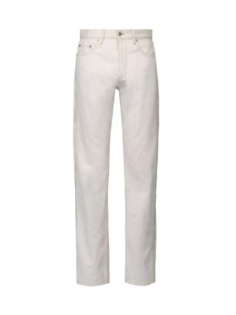 STRAIGHT-LEG MID-RISE JEANS