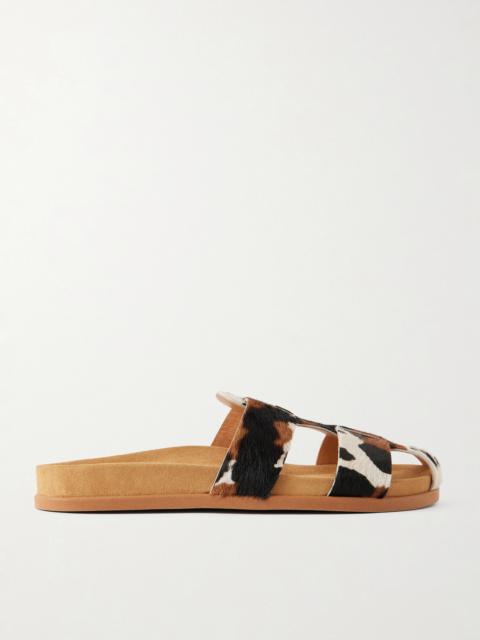Skafi Cow-print Calf Hair Sandals