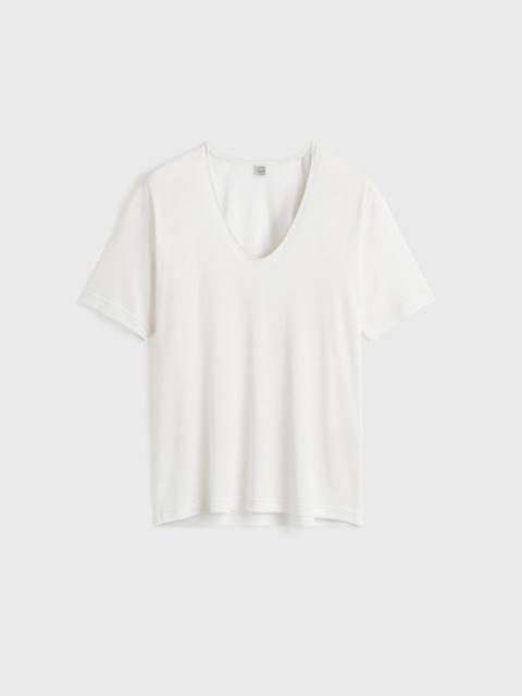 Cotton silk tee off-white