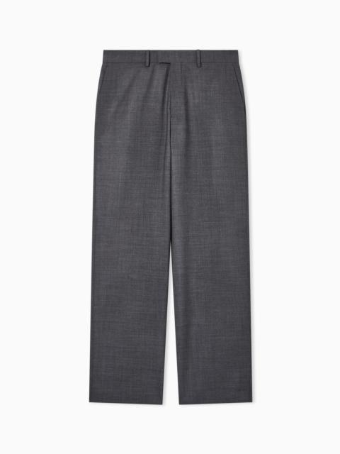SOFT-FINISH STRETCH WOOL-CANVAS TROUSERS