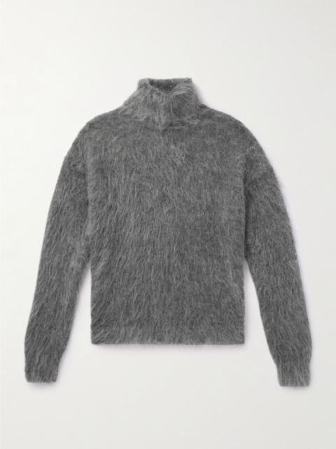 Mohair-Blend Rollneck Sweater Gray