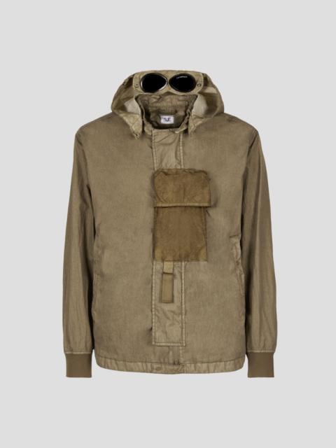 cp company 50 fili gum goggle jacket medieval blue