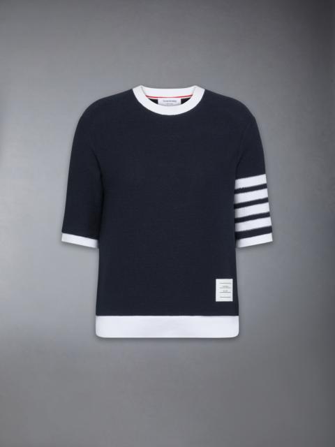 TEXTURED COTTON PIQUE 4-BAR TEE