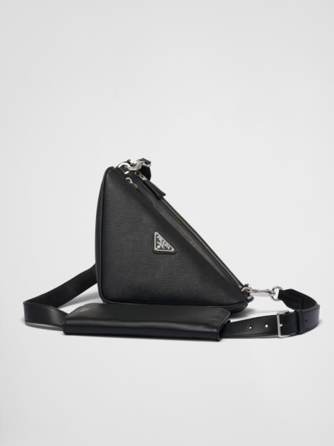 Saffiano leather and leather shoulder bag