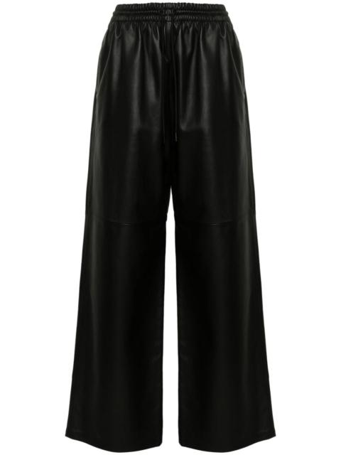 high-waist wide-leg trousers