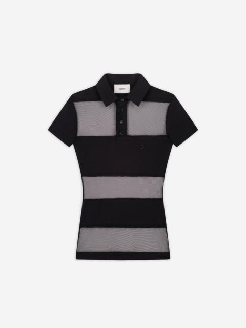 Sheer Striped Polo