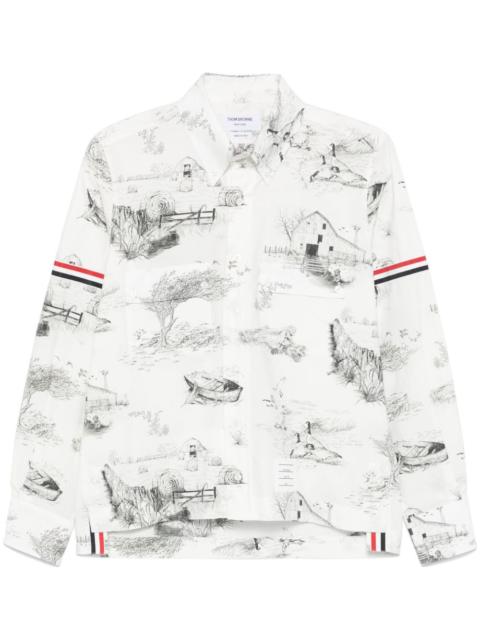 Scenic Toile-print cotton shirt