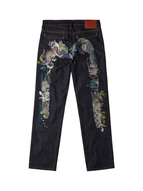 Duo Leopard Daicock Embroidery Jeans #2020