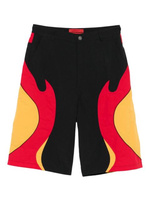 Rider flame-print shorts