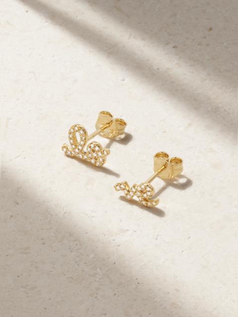 Love 14-karat Gold Diamond Earrings