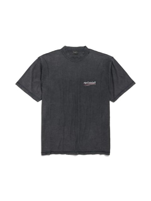 Political Campaign Inside-out T-shirt Large Fit in Black/white/red