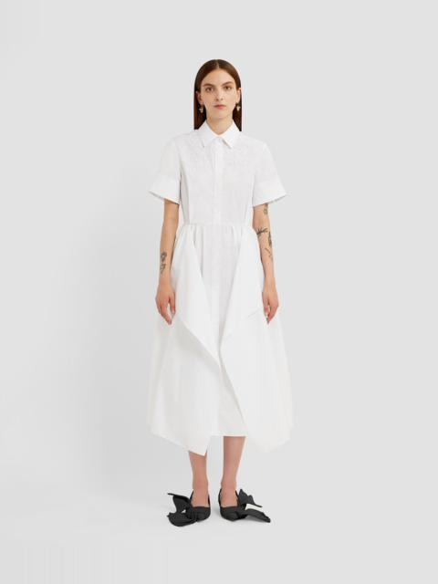 SHORT SLEEVE MIDI SHIRT DRESS