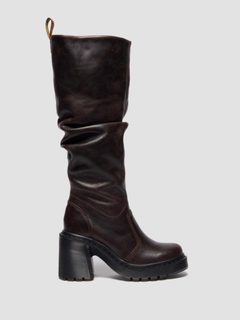 Kasey Kinsley Leather Knee High Heeled Boots