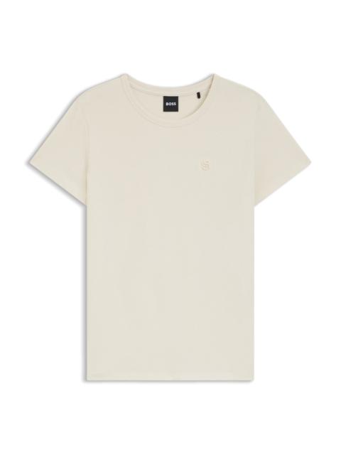 COTTON-JERSEY SLIM-FIT T-SHIRT WITH DOUBLE B MONOGRAM