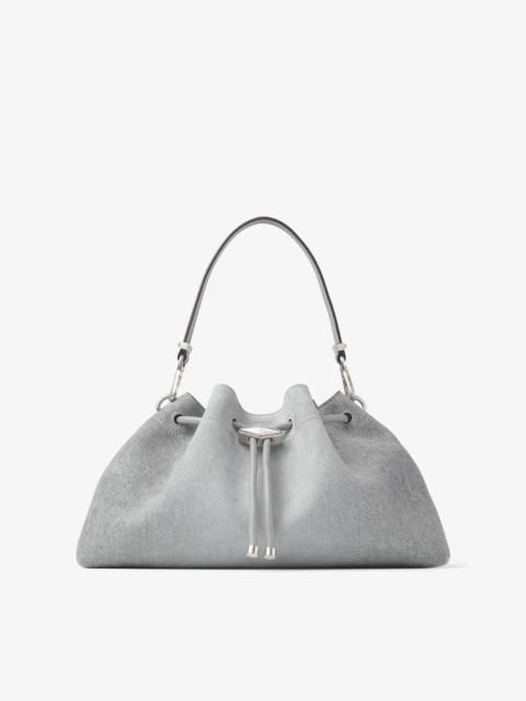 Cinch Medium
Dove Suede Denim and Smooth Calf Leather Bucket Bag