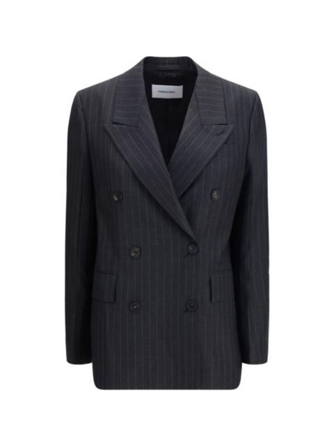 Pinstripe wool blazer