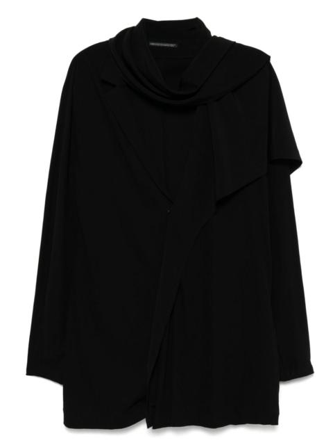 scarf-collar blazer