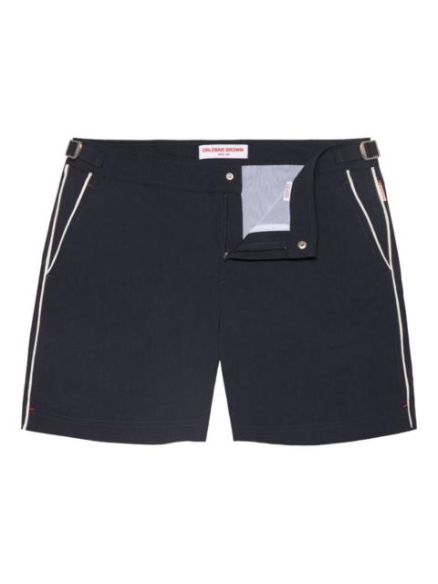 Bulldog piped-trim swim shorts