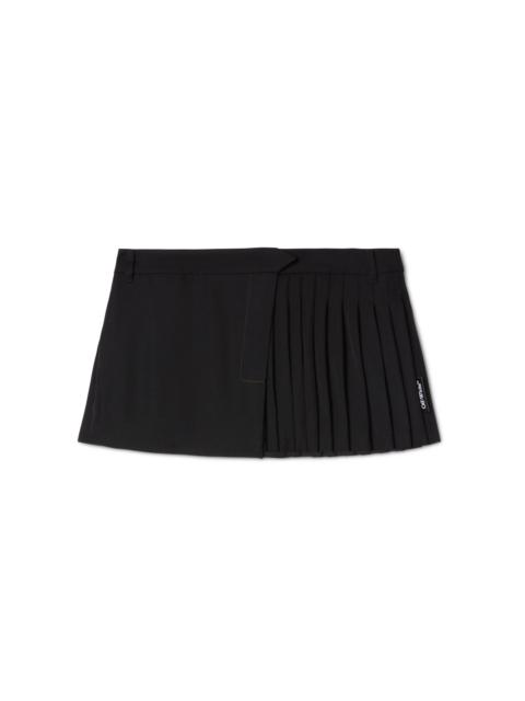 Black Wool Mini Skirt