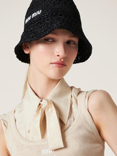 Miu Miu Woven fabric hat | REVERSIBLE