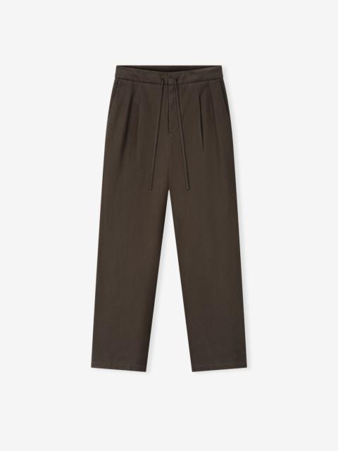 Cotton Canvas Pleat Front Pant