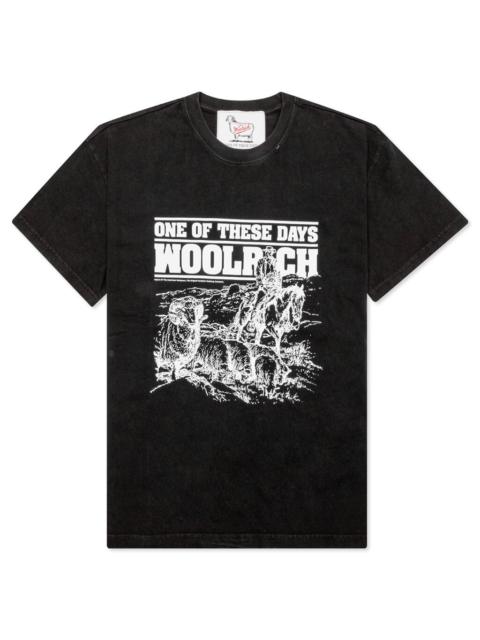 ONE OF THESE DAYS X WOOLRICH T-SHIRT - BLACK