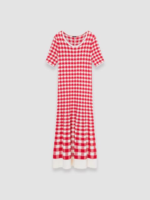 Vichy Jacquard Knitted Dress