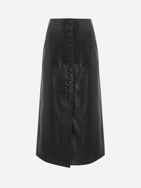 Maha Leather Midi Skirt