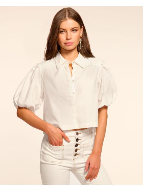 Valeria Cotton Poplin Button Down Top