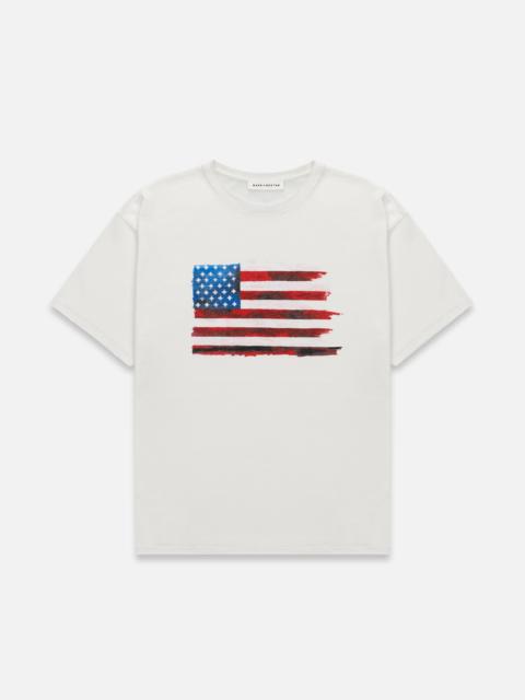Duke American Flag Vintage White T-Shirt