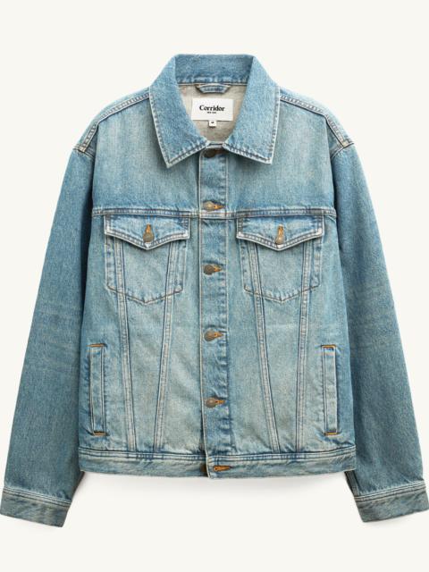 WASHED DENIM TRUCKER - INDIGO