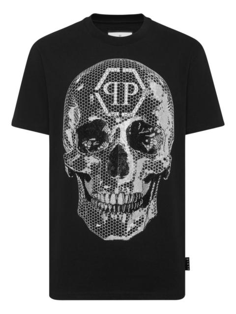 skull-print T-shirt