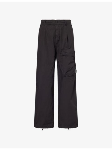 Microreps Wide-Leg Cotton Trousers