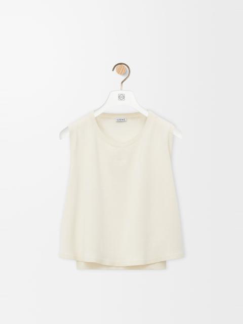 Sleeveless sweater in wool