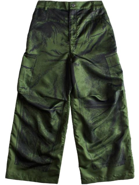 trompe l'oeil-print trousers