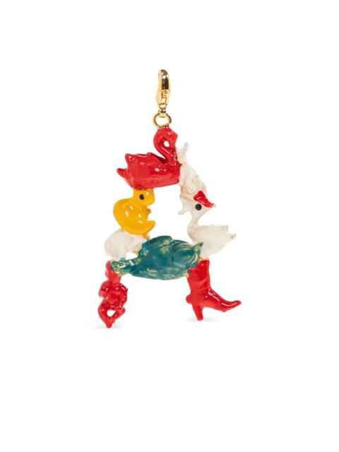 enamel duck pendant
