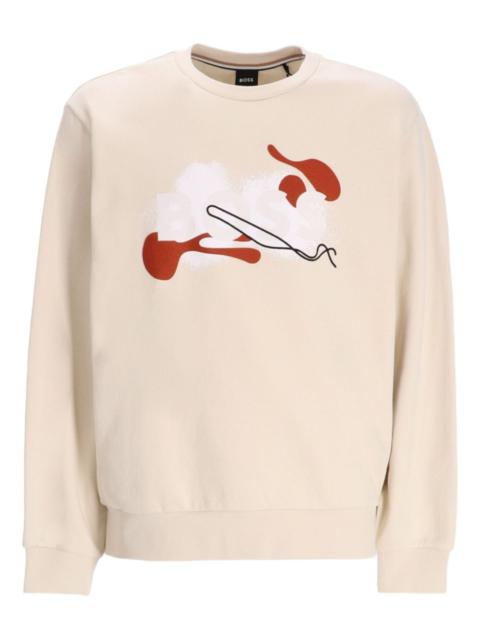 abstract-print sweatshirt