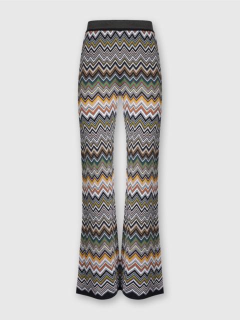 Long Pants with Chevron Pattern