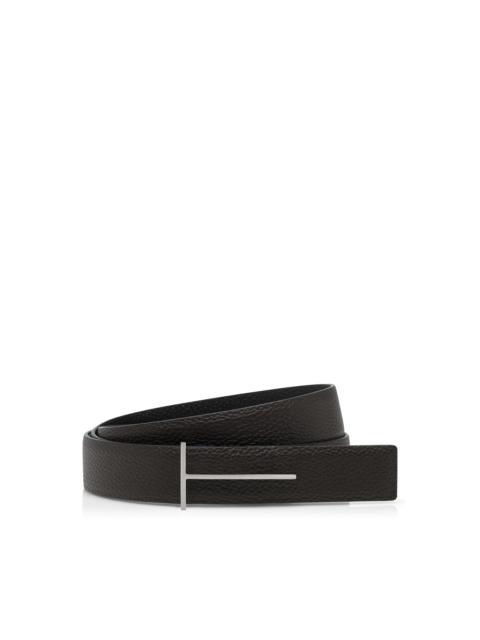 GRAIN LEATHER SLIM T REVERSIBLE BELT
