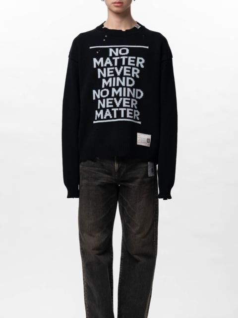 Message Jacquard Knit Sweater