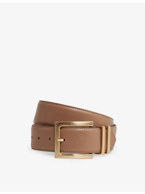 Brompton square-buckle leather belt